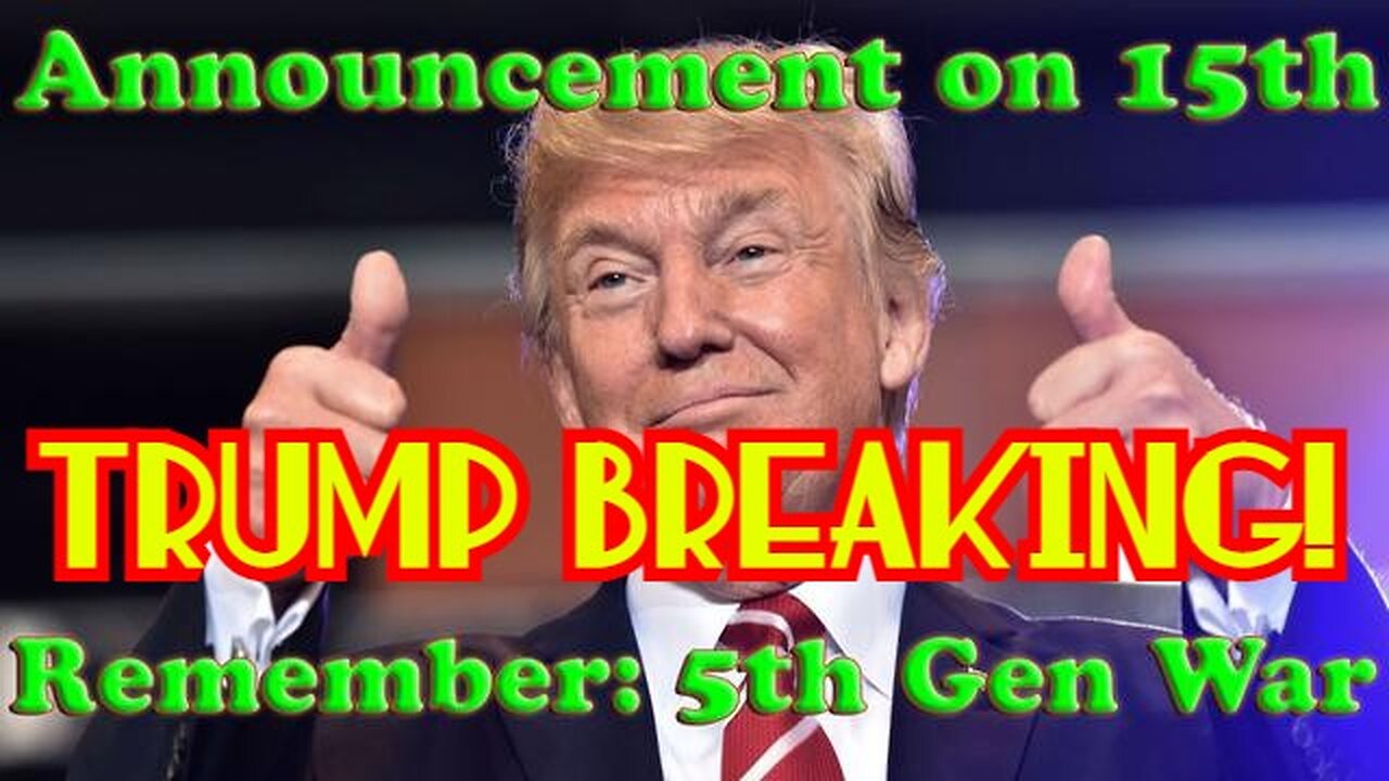 BREAKING: Trump Message Tomorrow - Big Things Happening!