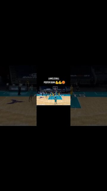 poster dunk posterize by LaMelo ball