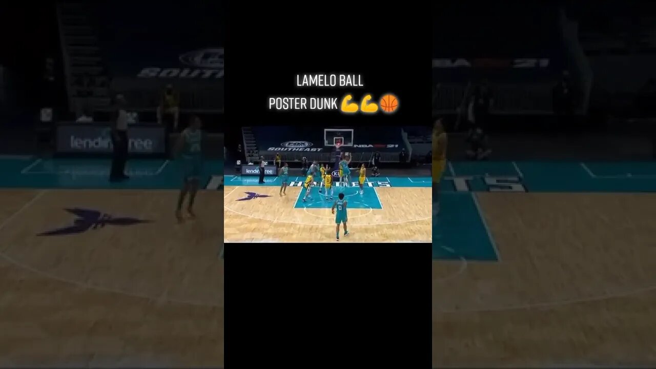poster dunk posterize by LaMelo ball