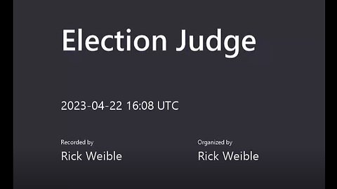 Poll Watcher Training