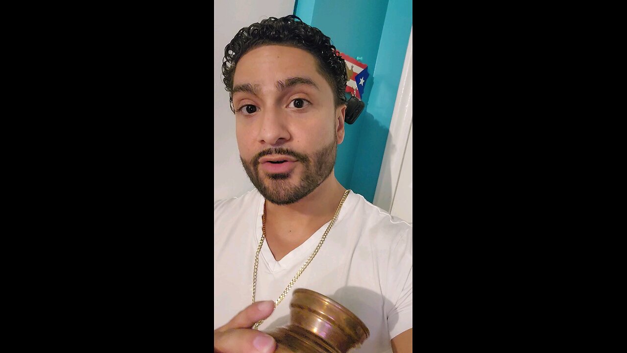 drinking out of a copper or silver cup