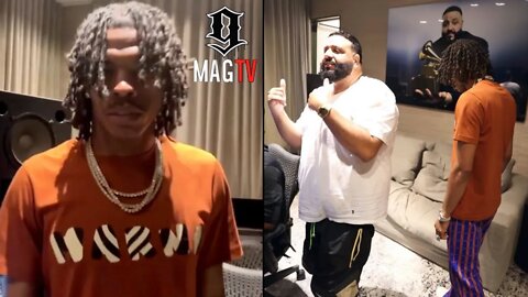 Lil Baby Visits DJ Khaled's Mansion To Record In His Home Studio! 🎙