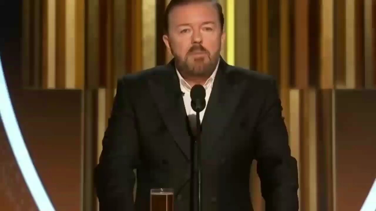 Ricky Gervais exposing Hollywood in Golden Globes.