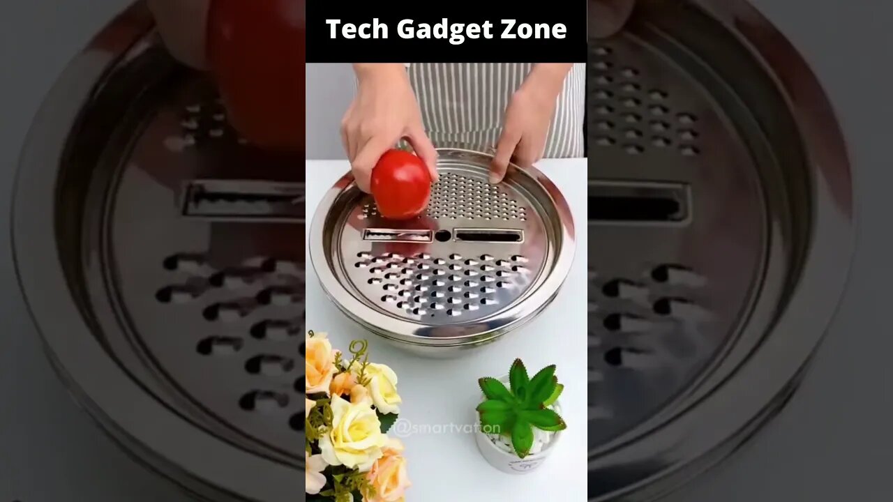 Steel Basin with Grater 😍 | Smart Gadgets for Home 🤩 | Kitchen Gadgets #short