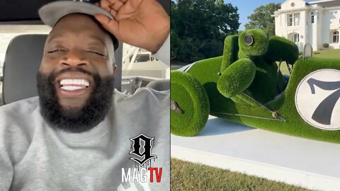 Rick Ross Buys Hedges Shaped Into A Race Car! 🤷🏾‍♂️