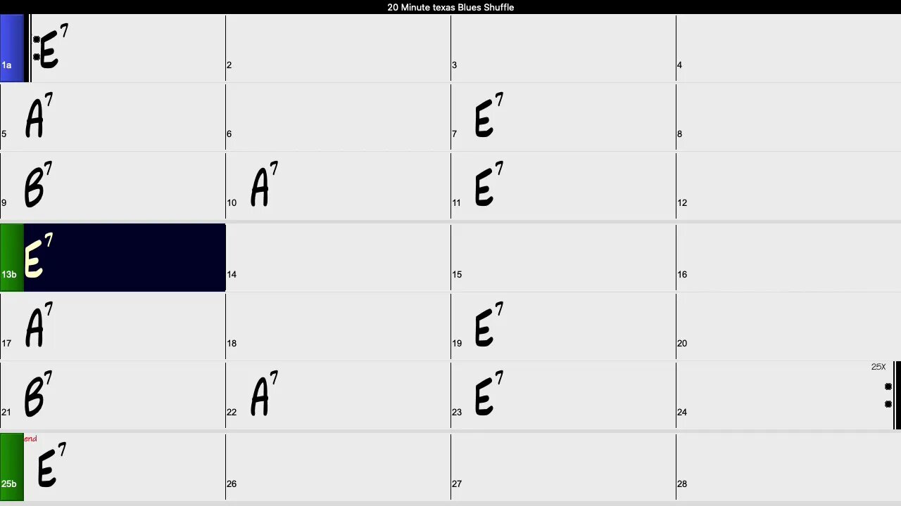 20 Minute Texas Blues Shuffle Guitar Backing Track in E7 120 BPM #TexasShuffleBackingTrack #Blues