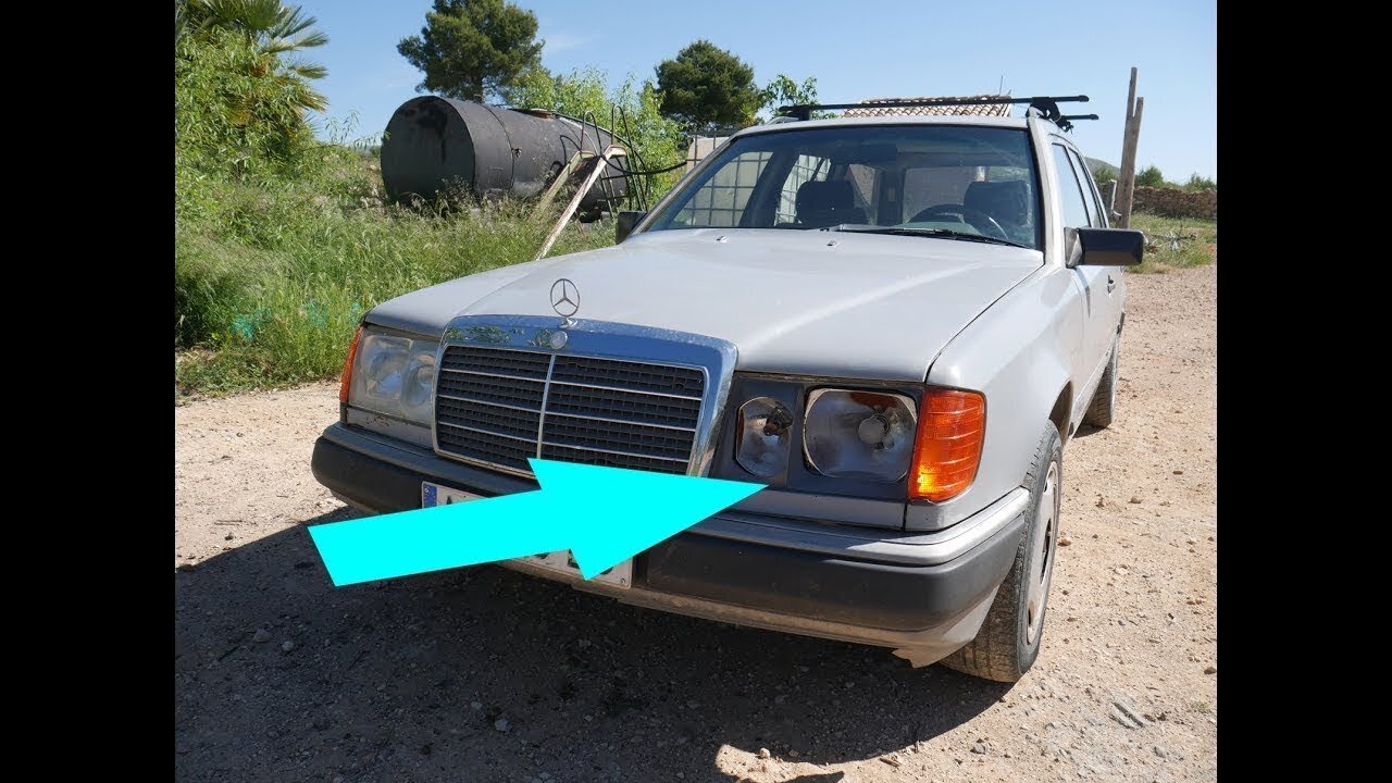 Mercedes Benz W124 - how to change the headlight DIY