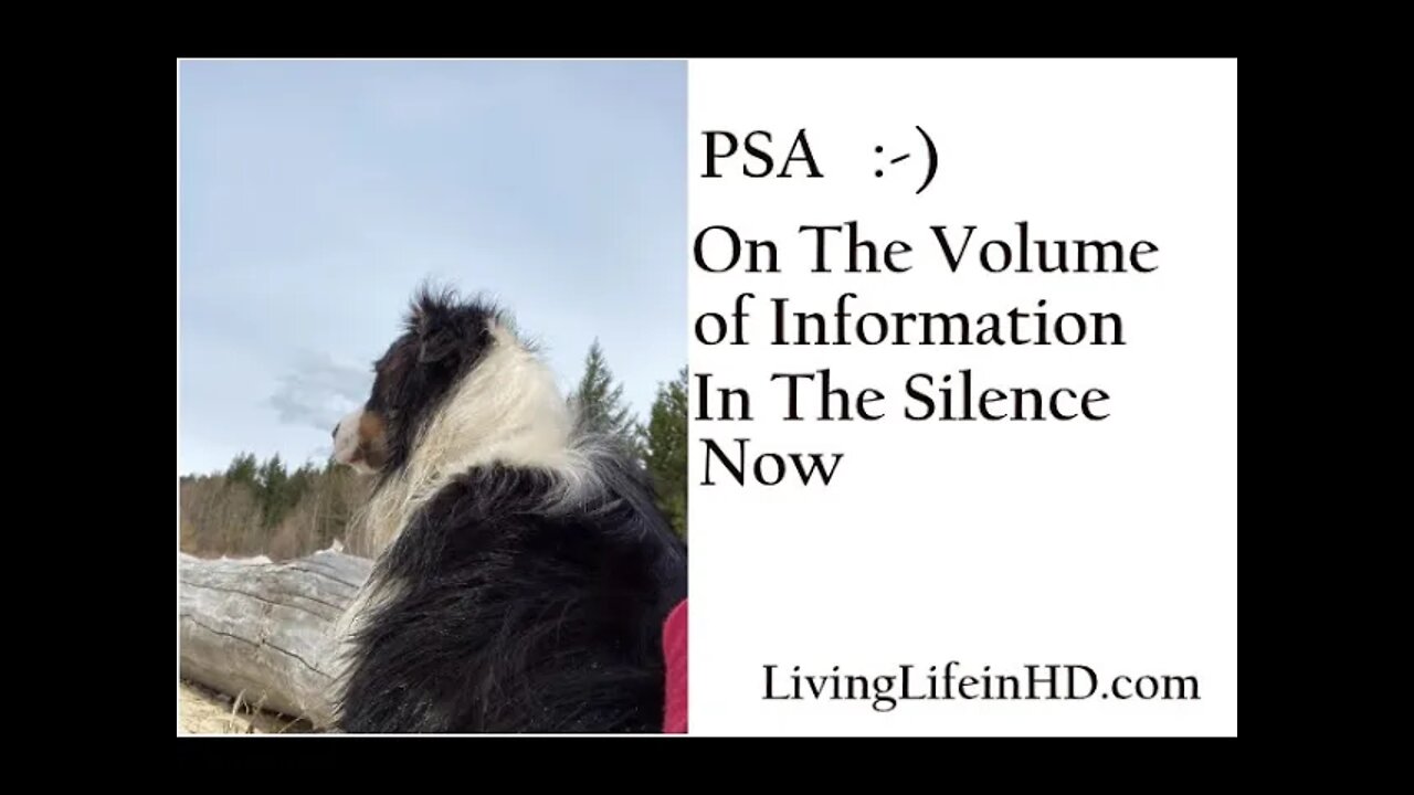 PSA :-) on the volume of Information in the Silence Now