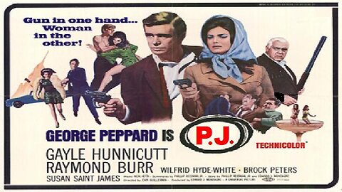 P.J. 1967 George Peppard is a Hapless Private Eye Always Having Lots of Trouble FULL MOVIE HD & W/S