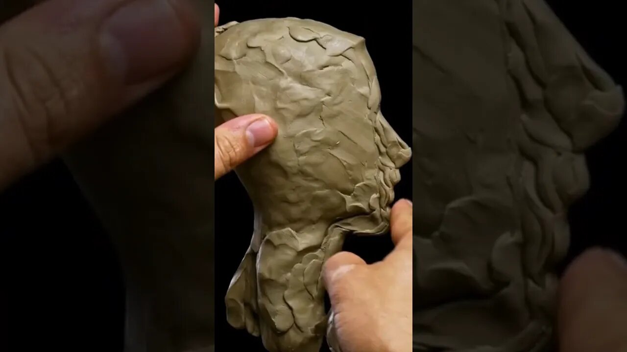 Starting A Portrait Sculpture In Clay.