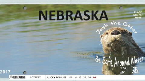 Behind Nebraska's Josh the Otter license plates