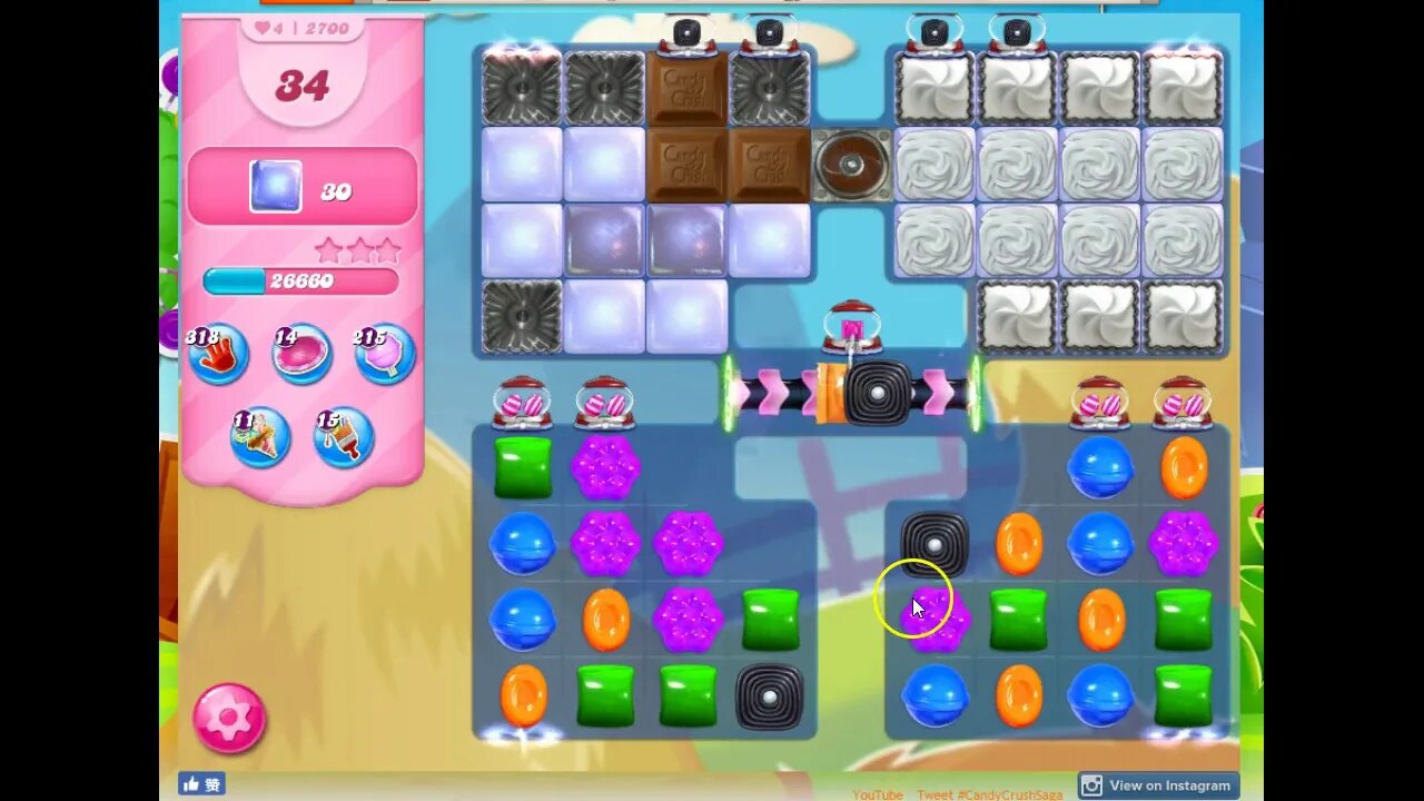 Candy Crush Level 2700 Audio Talkthrough, 3 Stars 0 Boosters