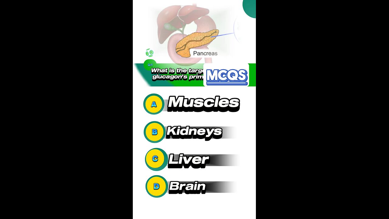 Glucogan mcqs #insuline #pancrease #organ 🏥