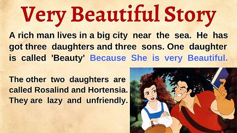 Learn English through Story Level 1 🚨 | The Beauty and the Beast - english story, with subtitle