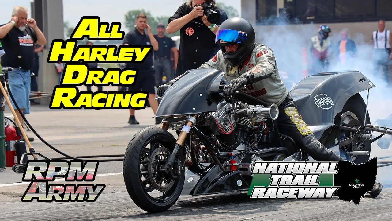 All Harley Drag Racing AHDRA at National Trail Raceway