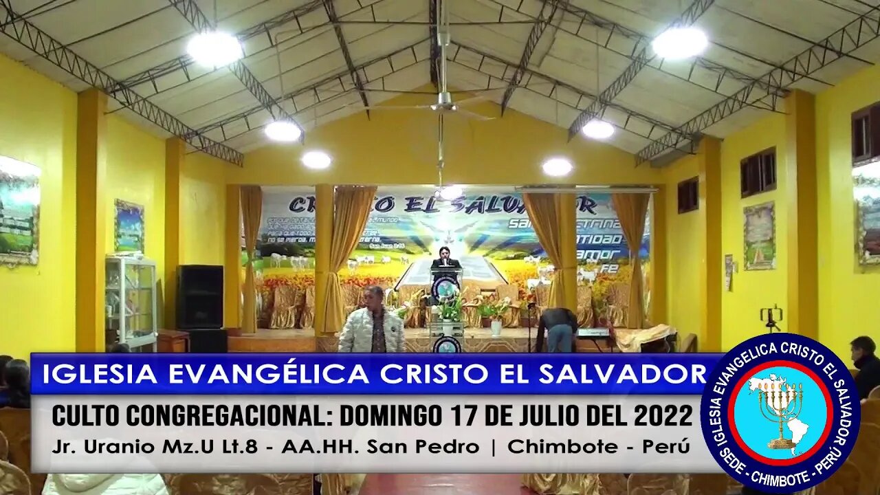 CULTO CONGREGACIONAL: DOMINGO 17 DE JULIO DEL 2022