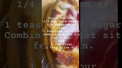 Pizza for one recipe. #chef #love #food #pizza #homemade