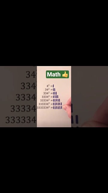 Squared numbers pattern #algebra