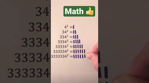 Squared numbers pattern #algebra