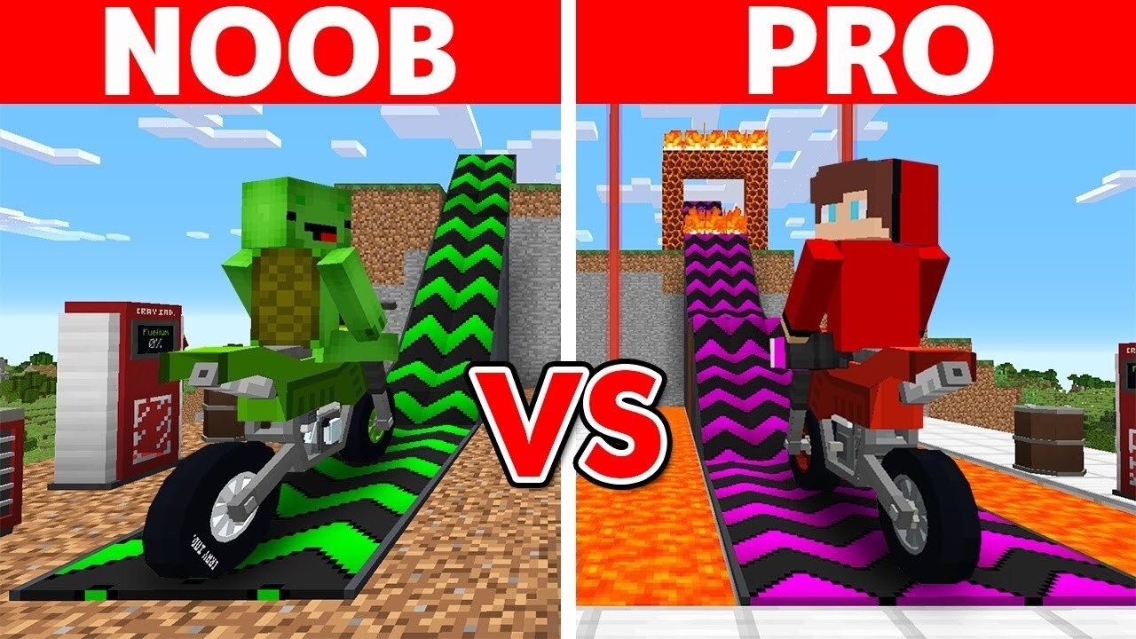 minecraft noob vs pro