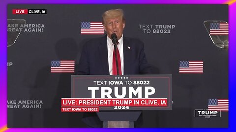 PRESIDENT TRUMP IN CLIVE, IOWA - OCTOBER 16, 2023