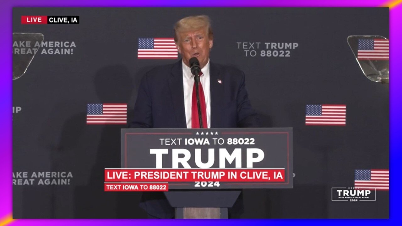 PRESIDENT TRUMP IN CLIVE, IOWA - OCTOBER 16, 2023