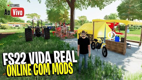 🔴 LIVE - FS222 MAPA BRASILEIRO FARMING SIMULATOR 22 COM MODS FAZENDA SAO CARLOS #2