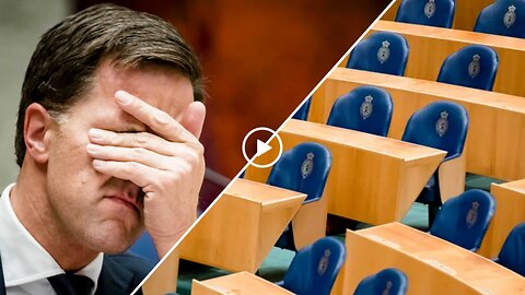 Dutch PM Mark Rutte says goodbye... to an empty parliament