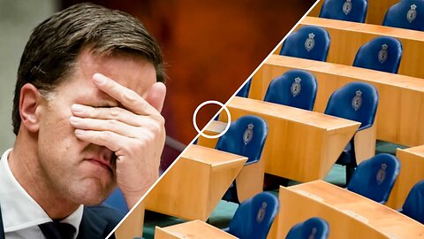 Dutch PM Mark Rutte says goodbye... to an empty parliament