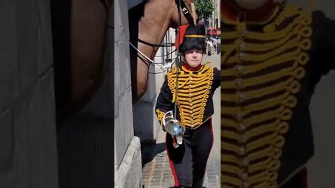 the Queen's Guard make way for the Guard #horseguardsparade