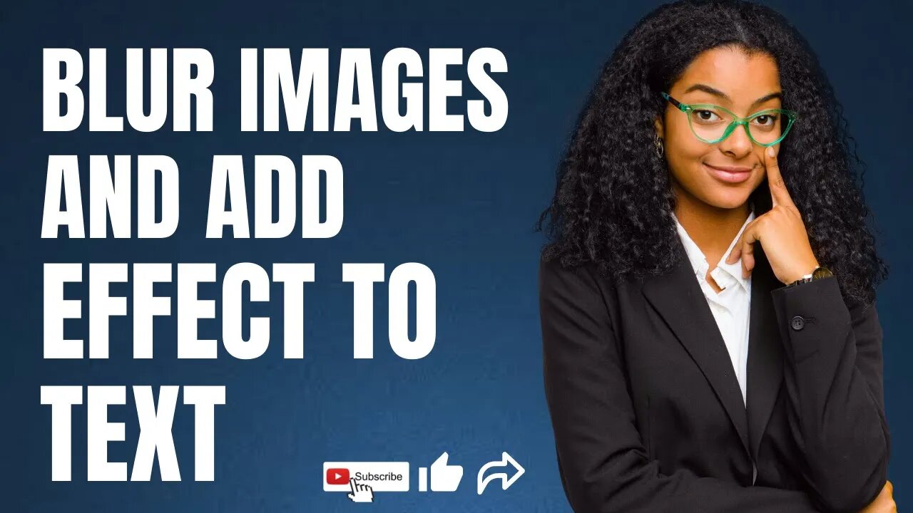 How to BLUR images and add effect to text on Canva