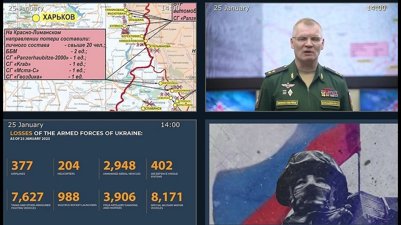 25.01.23 ⚡ Russian Defence Ministry report on the progress of the deNAZIfication of Ukraine