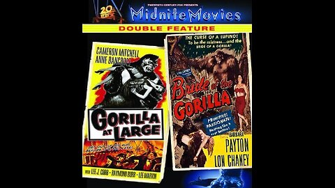 GORILLA AT LARGE 1954 & BRIDE OF THE GORILLA 1951 Beastly Monster Mash DOUBLE FEATURE