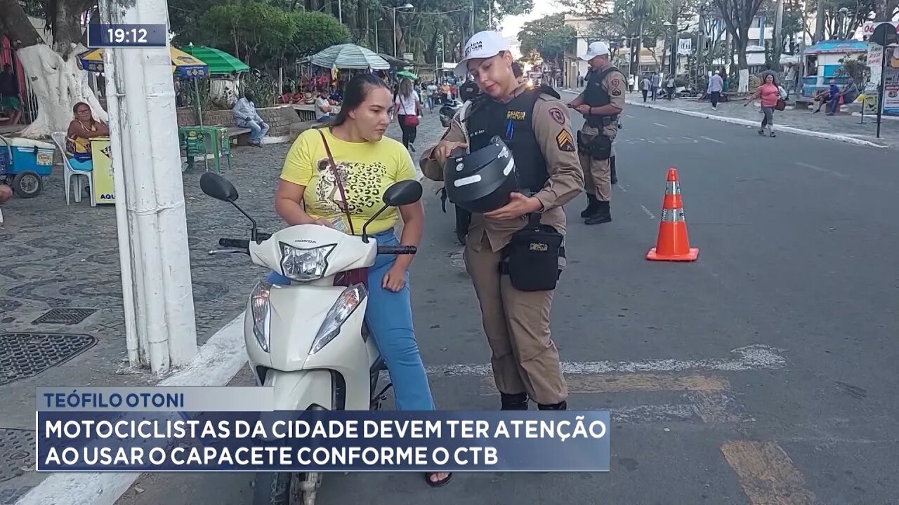 Teófilo Otoni: Motociclistas da Cidade devem ter atenção ao usar o Capacete conforme o CTB.