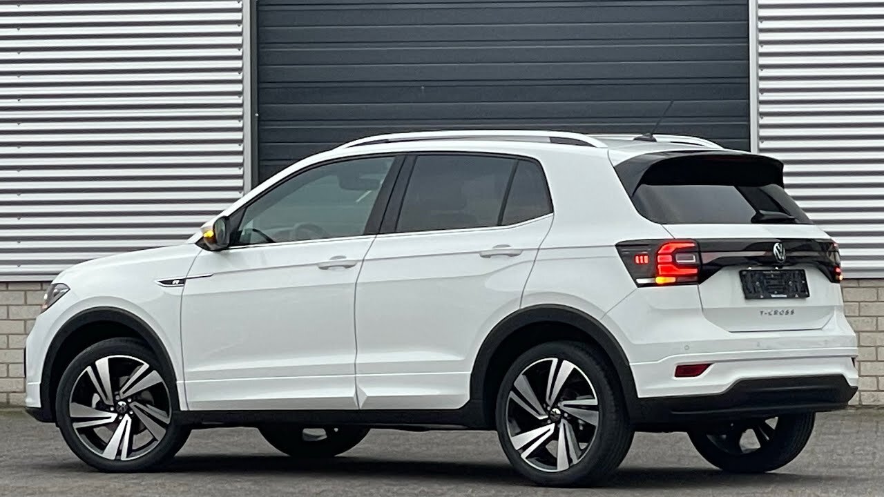 Volkswagen NEW T-Cross 2023 R-Line in 4K Pure White 18 inch Nevada walk around & Detail Inside