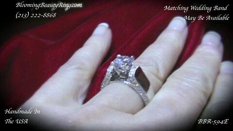 BBR 594E Spectacular Solitaire Diamond Engagement Ring With Sparkle