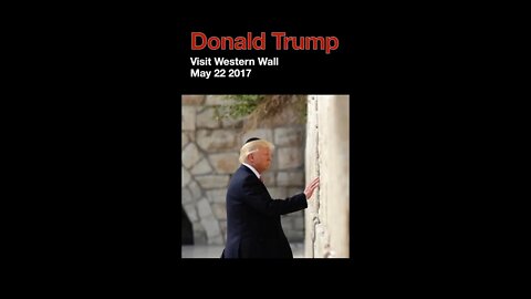 Trump, the first sitting president to visit Western Wall in Israel #Shorts