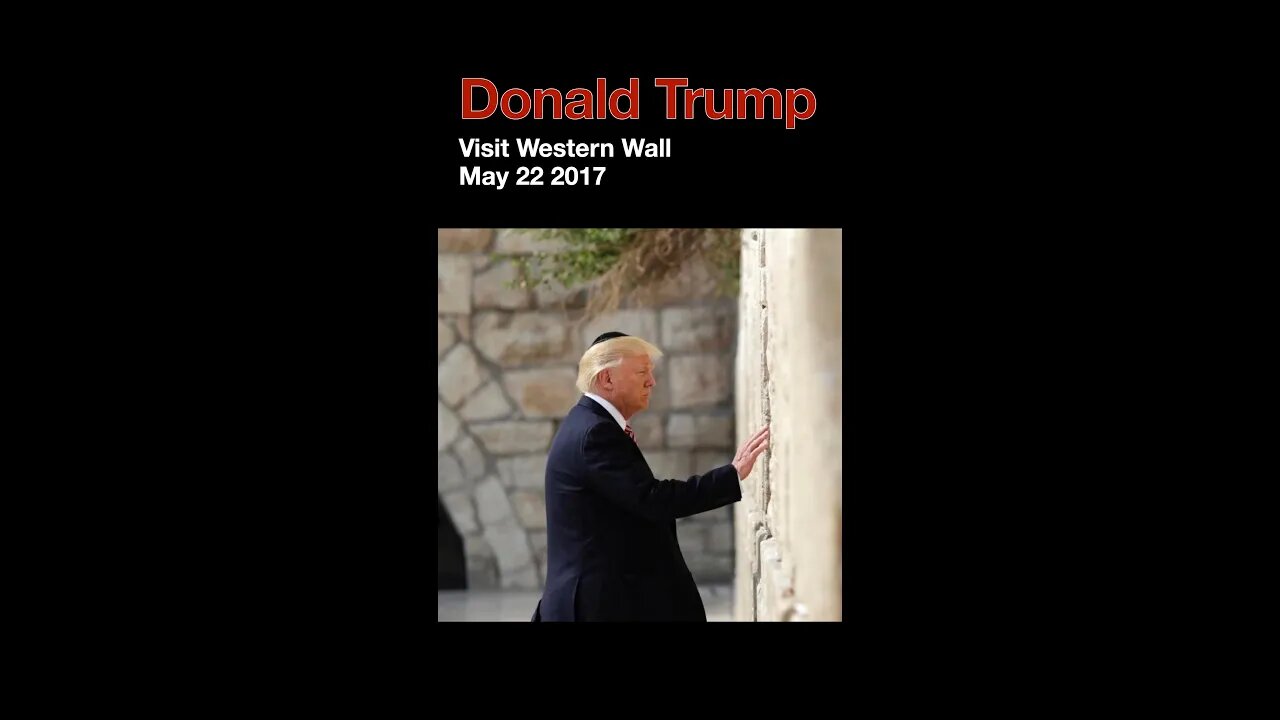 Trump, the first sitting president to visit Western Wall in Israel #Shorts