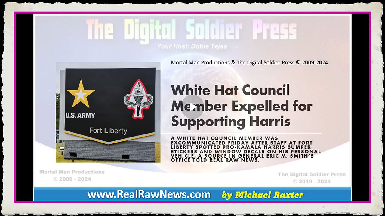 White Hat Council Member Expelled for Supporting Harris