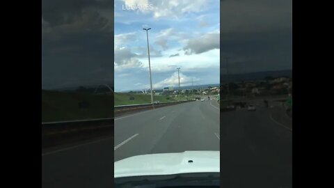 Ponte JK, Brasília, DF, Vista da DF-027 (Sentido Lago Sul - Plano Piloto)