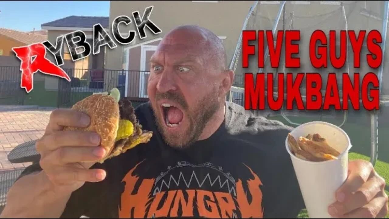 Five Guys Burgers Mukbang Food Review - Ryback Its Feeding Time