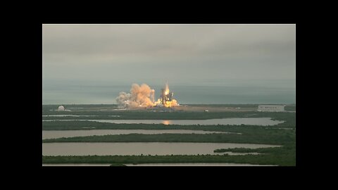 Liftoff in UHD of SpaceX Falcon 9 on CRS-10 Mission