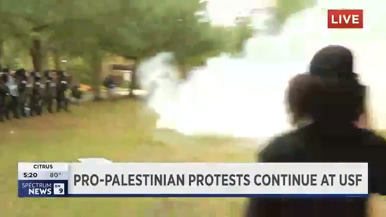 Tear gas was deployed to disperse the "unlawful assembly" at the University of South Florida.