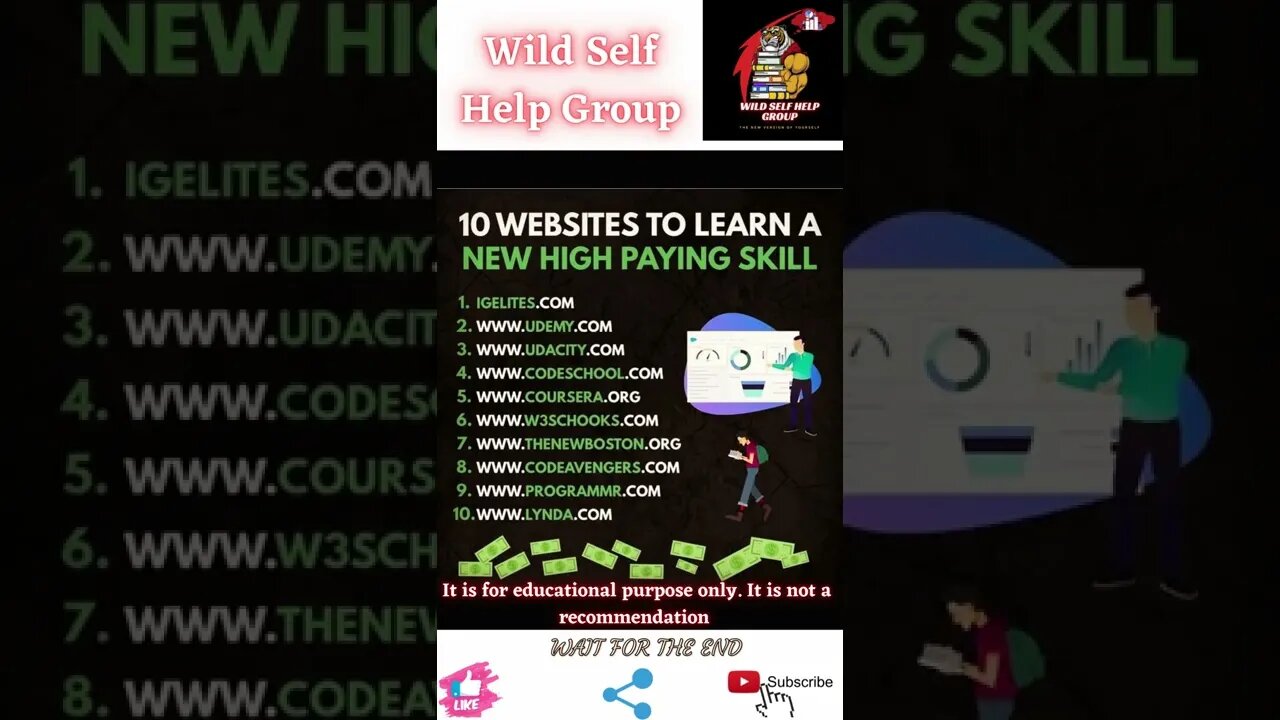 🔥10 websites to learn a new high paying skill🔥#shorts🔥#wildselfhelpgroup🔥15 May 2022🔥