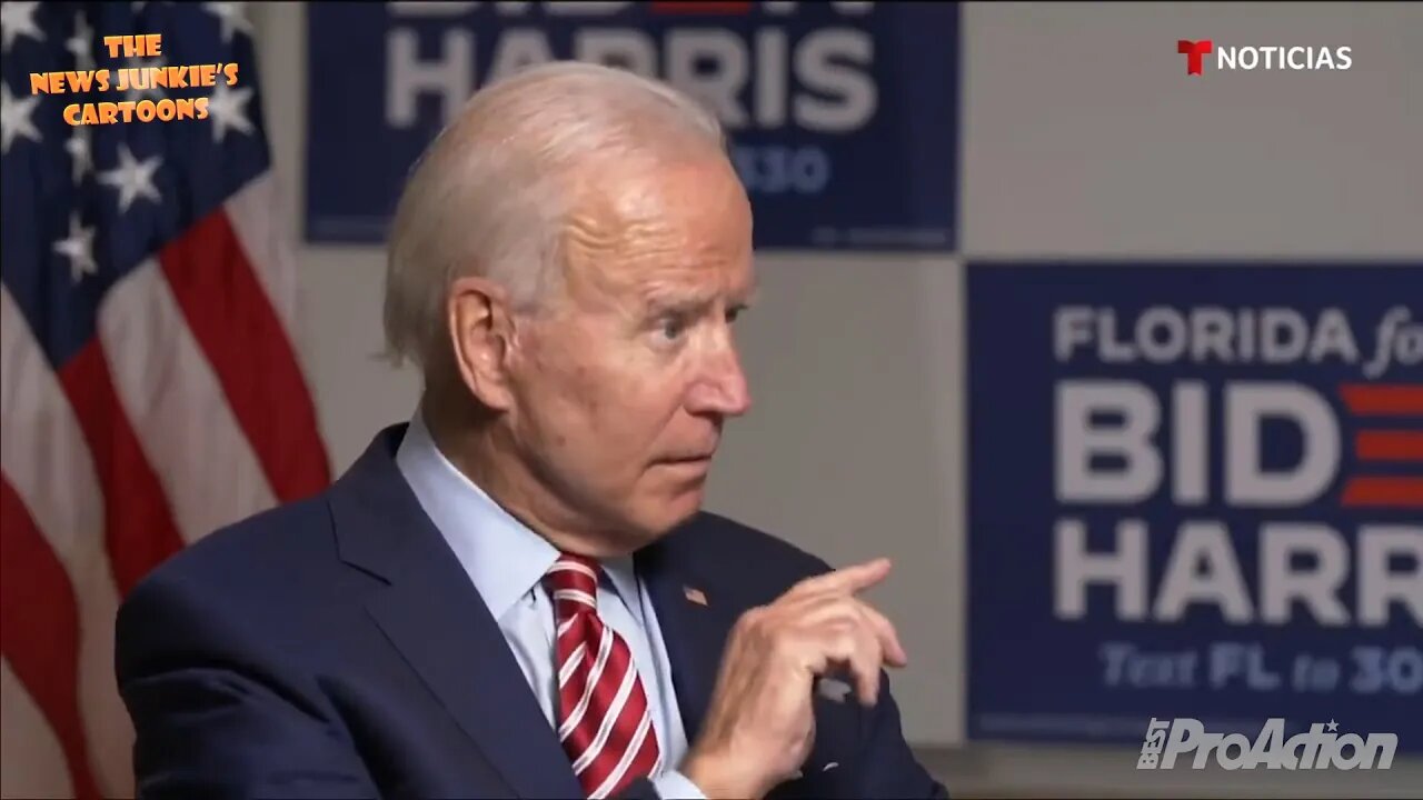 LIVE Interview: Joe Biden is reading his answers off a teleprompter.