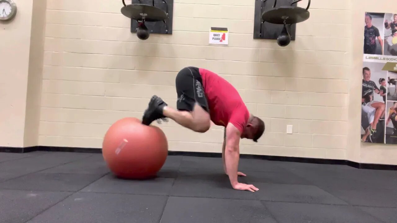 Swiss Ball Knee Tucks and Decline Push Up