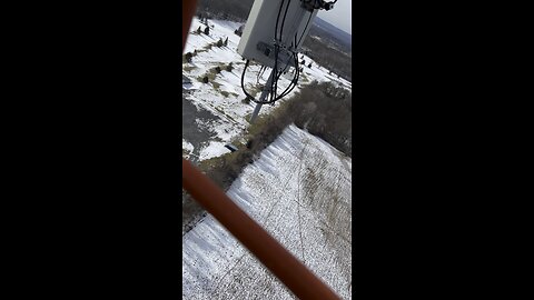 Cell tower twisting In the wind