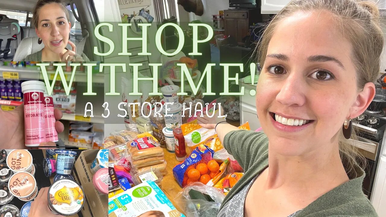 MEGA SHOPPING SPREE At 3 GROCERY STORES | Once a Month Grocery Shop for a LARGE FAMILY