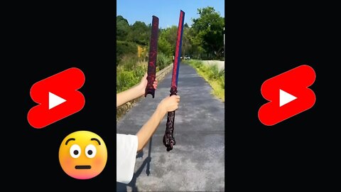 Viral Reel #178 😱Katana Sword Test|Katana Sword Sharpness|Katana Sword Cutting😱 #shorts