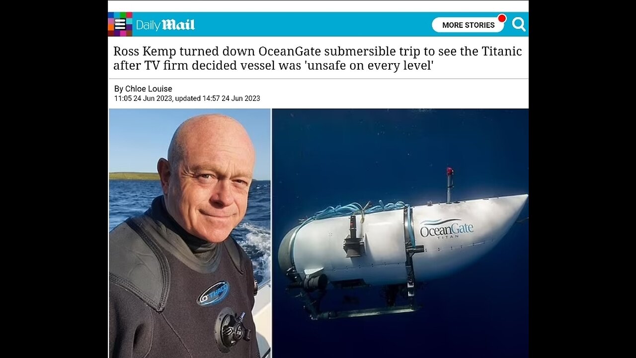 🇬🇧 Ross Kemp, actor & documentary maker chimes in on nearly using OceanGate (P5/5